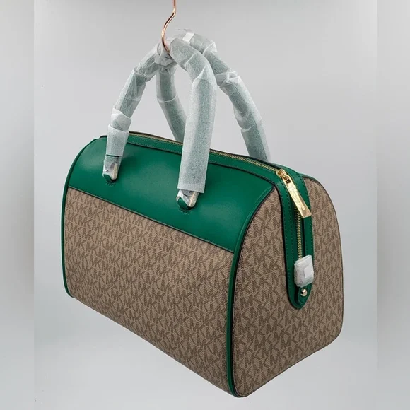 🌹New List🌹NWT Michael Kors MK Signature Jet Set Travel Medium Duffle Bag Satchel - Picture 6 of 15